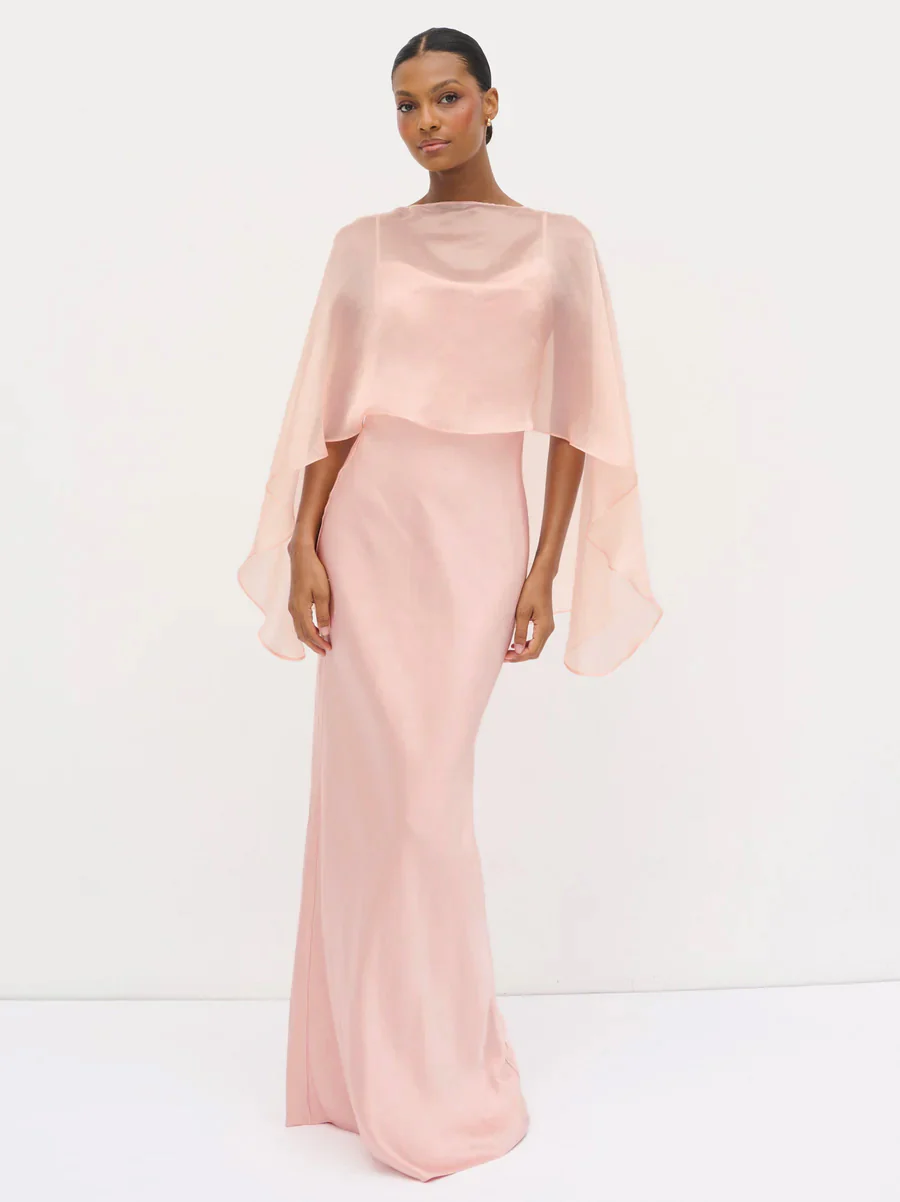 Alaia Organza Cape - Blush