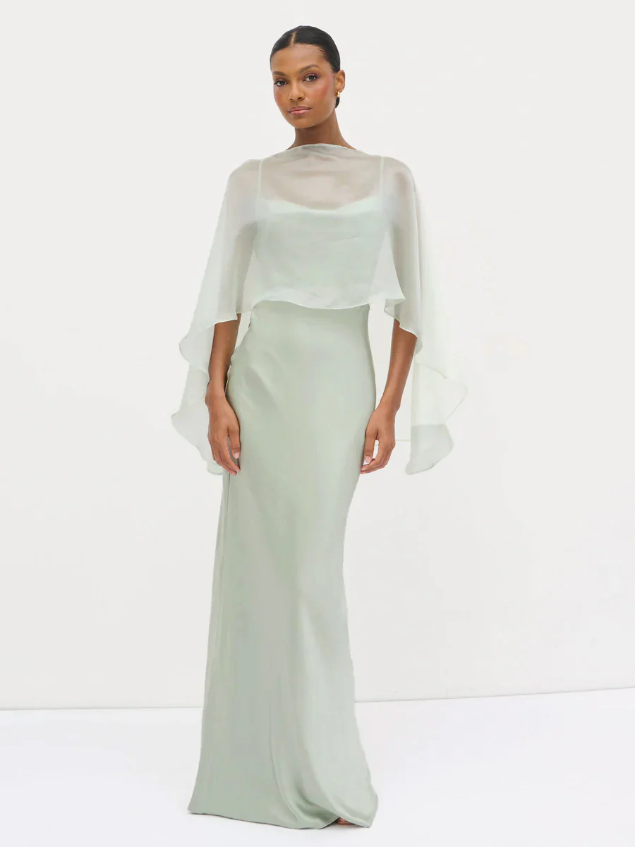 Alaia Organza Cape - Sage