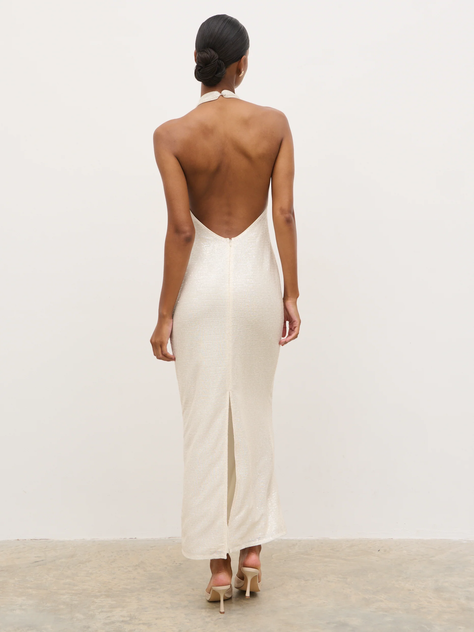 Alora Racer Sequin Maxi Dress - Largescale Poppy Petal Red - Image 7