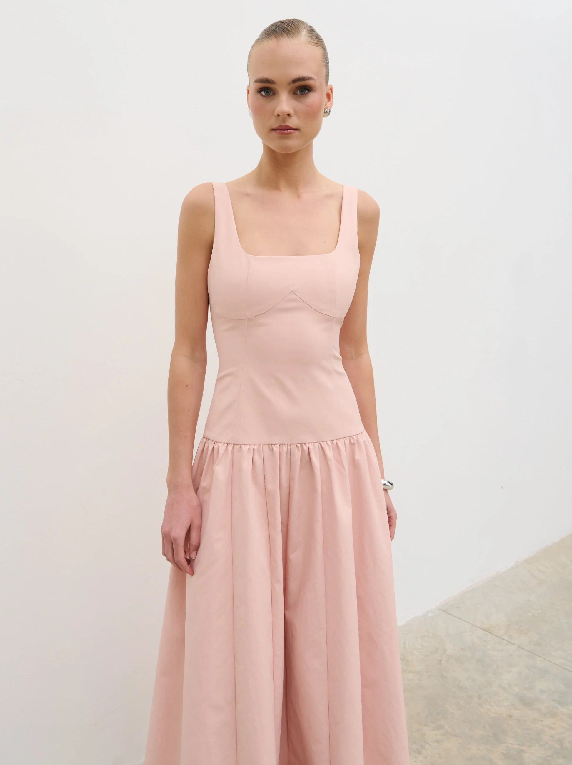 Bronte Square Neck Maxi Dress - Dusty Rose - Image 5