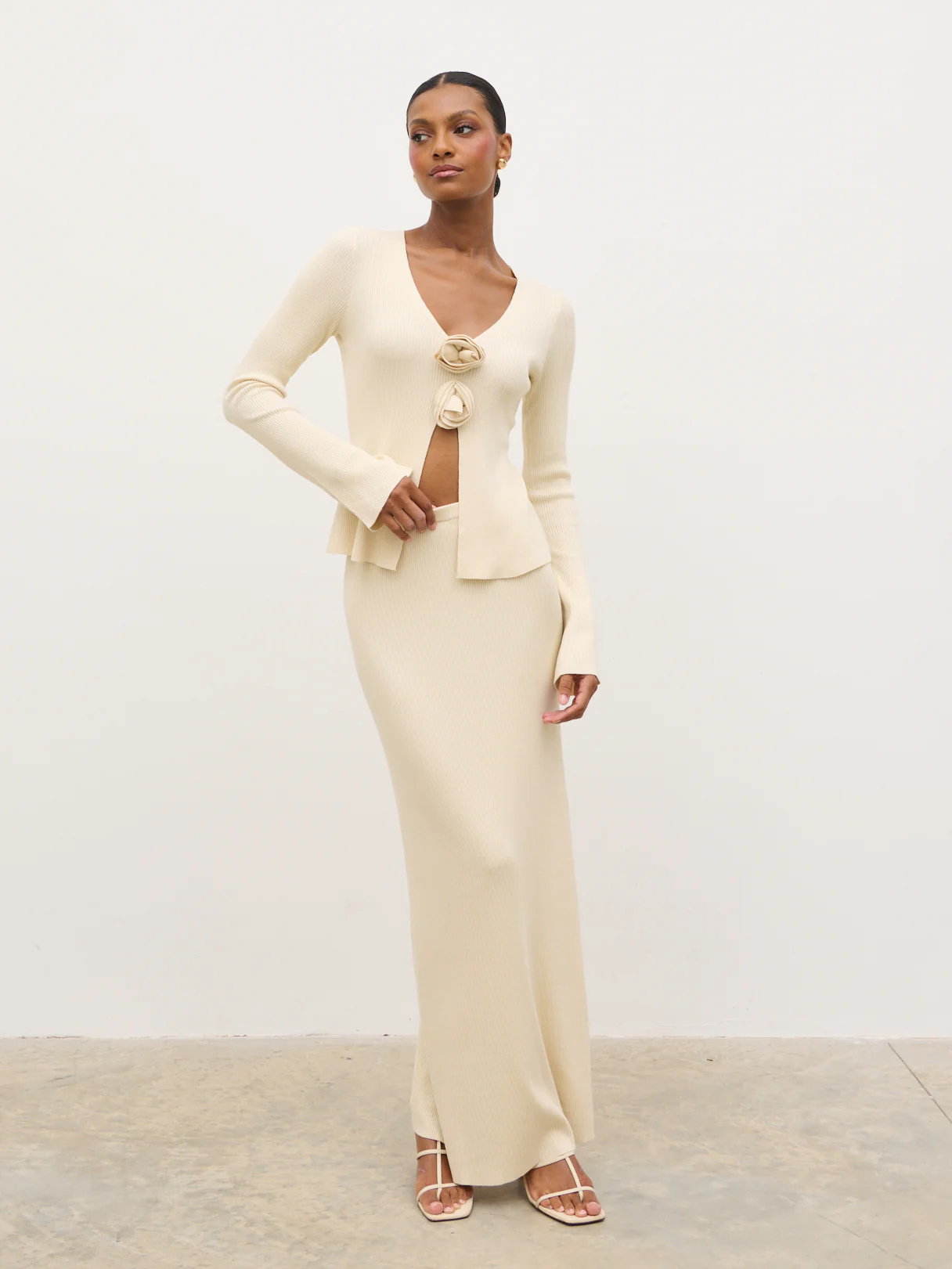 Clemmie Knit Top - Stone - Image 6