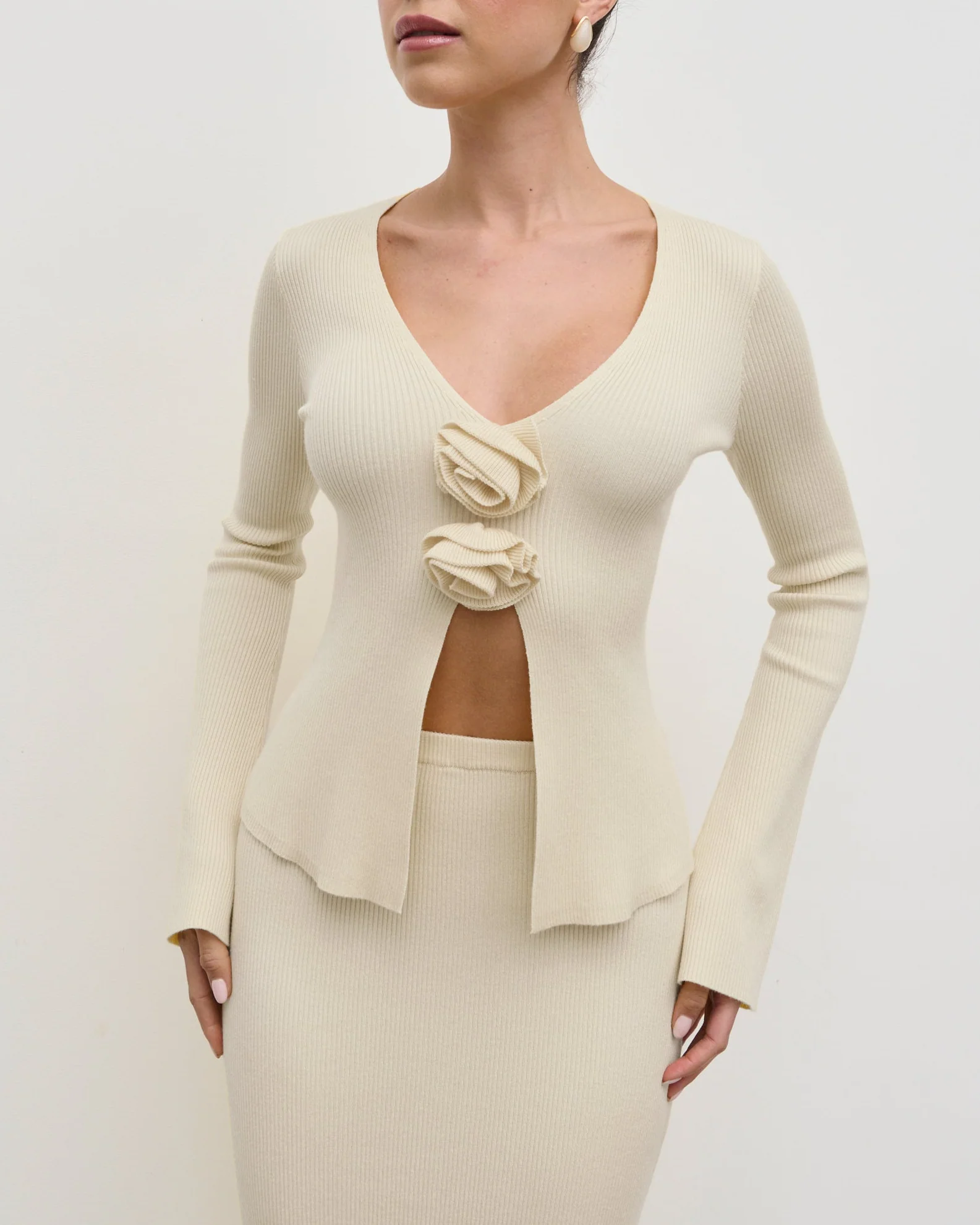 Clemmie Knit Top - Stone - Image 8
