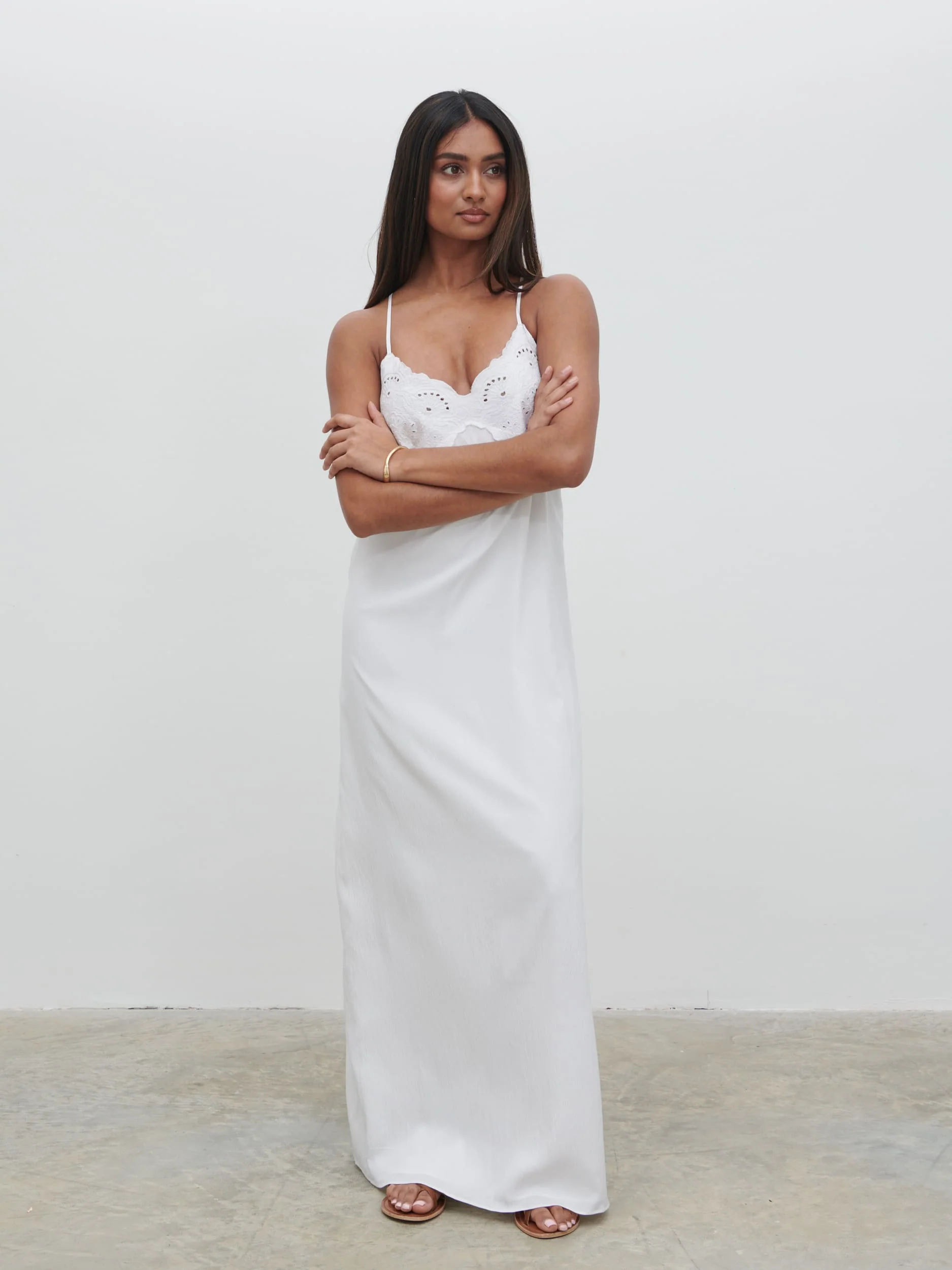 Davina Maxi Dress - Cream - Image 4