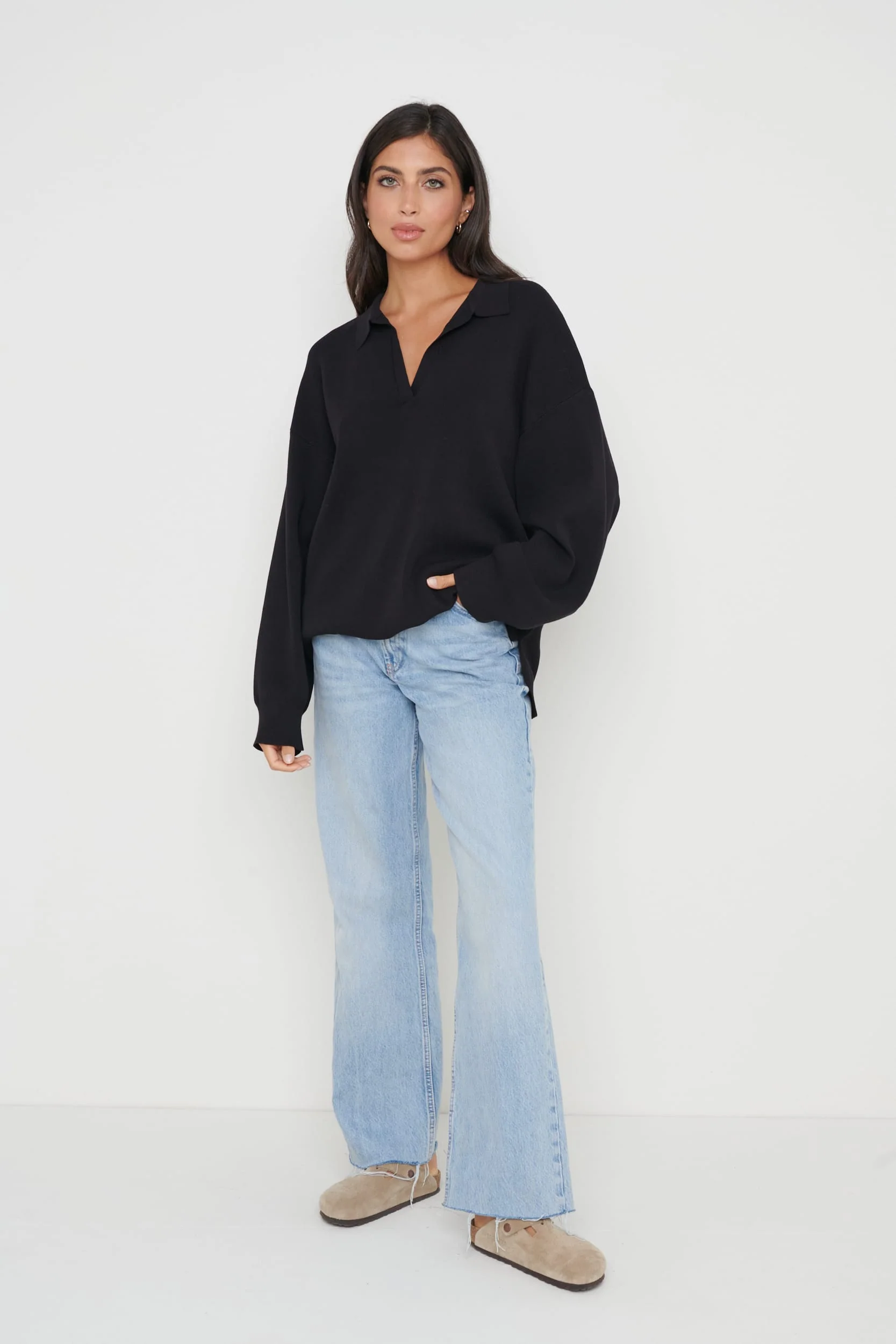 Hayden Oversized Knit Jumper - Black