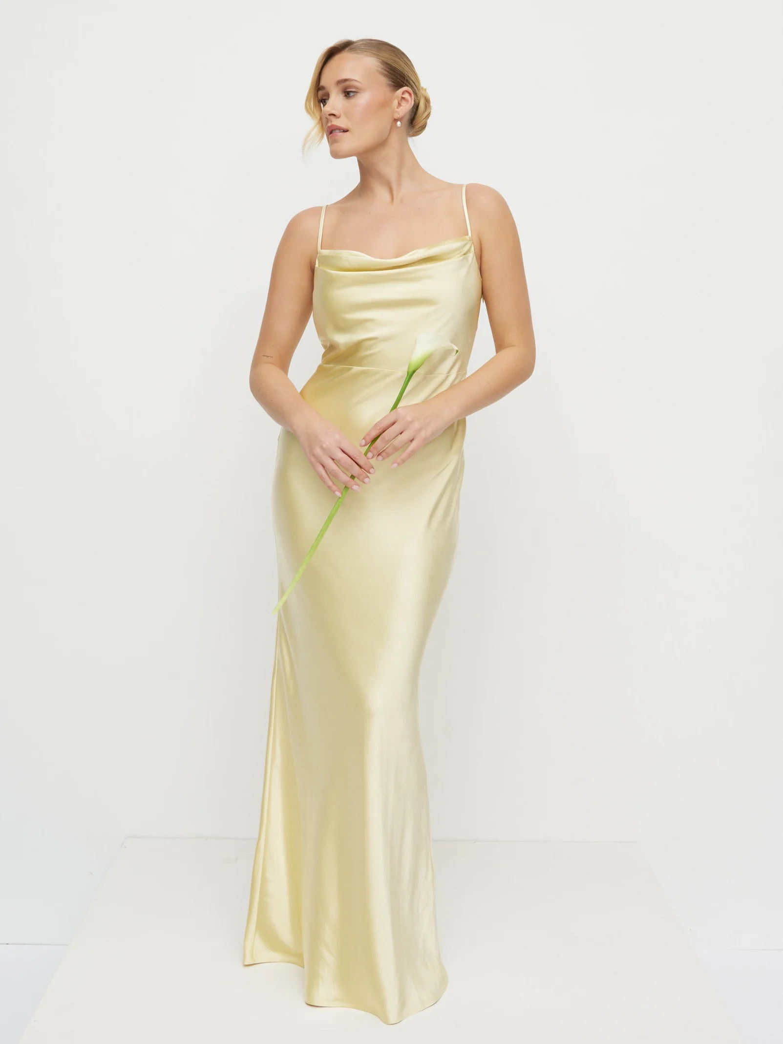 Keisha Maxi Bridesmaid Dress - Lemon