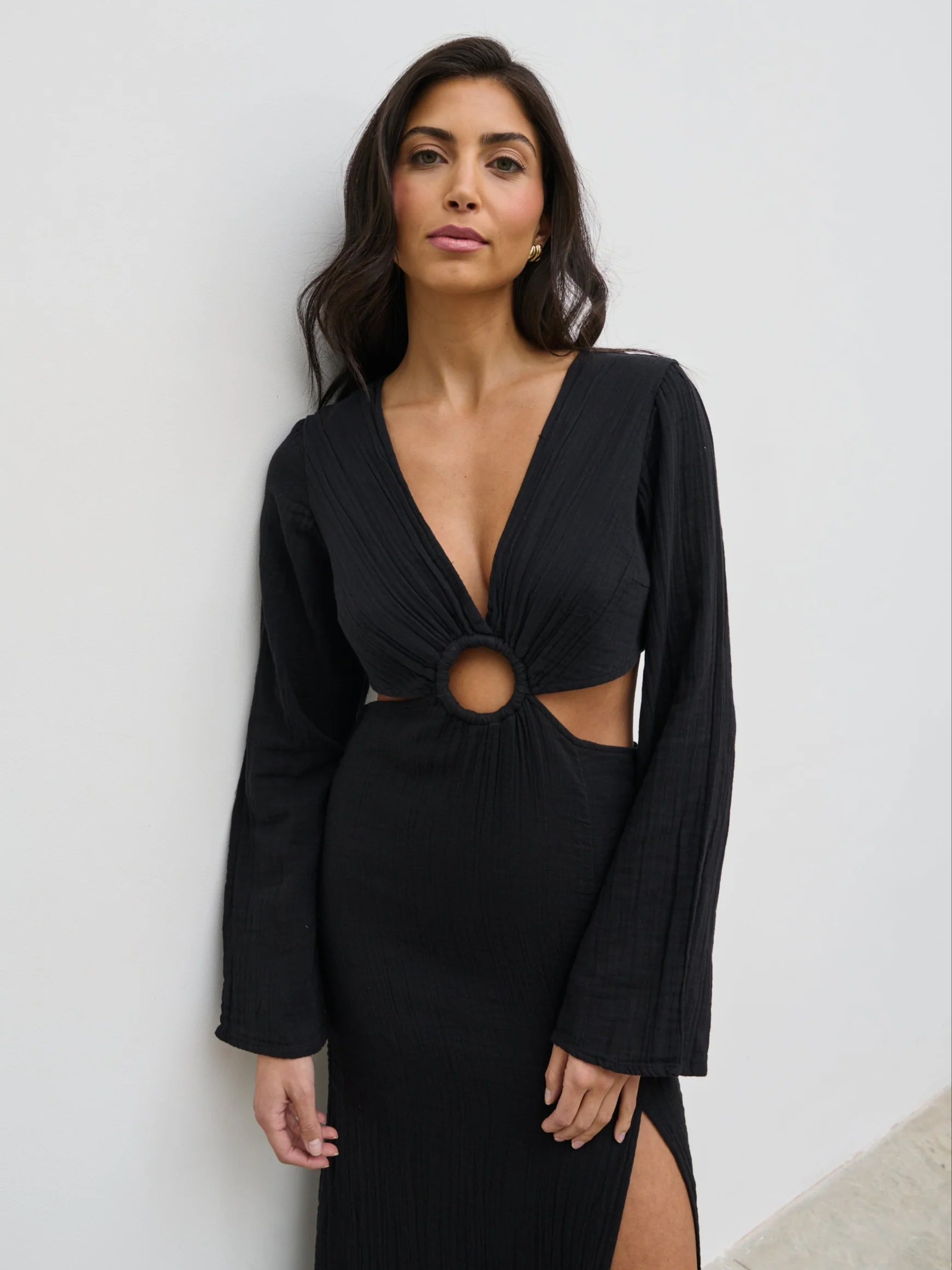 Luca Cut Out Ring Dress - Black - Image 2